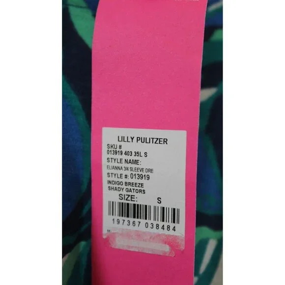 NWT Lilly Pulitzer Elianna Long Sleeve Cotton Dress Size Small - Picture 2 of 7